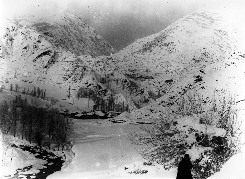 Vista hivernal del poble.