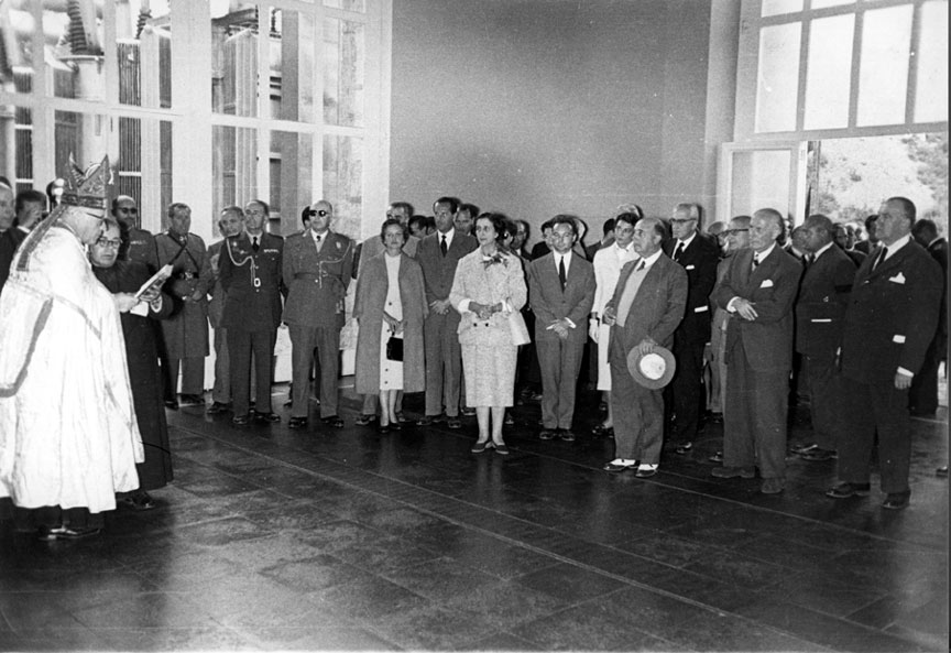 Inauguració de la Central hidroelèctrica d'Espot. Visita de Franco.