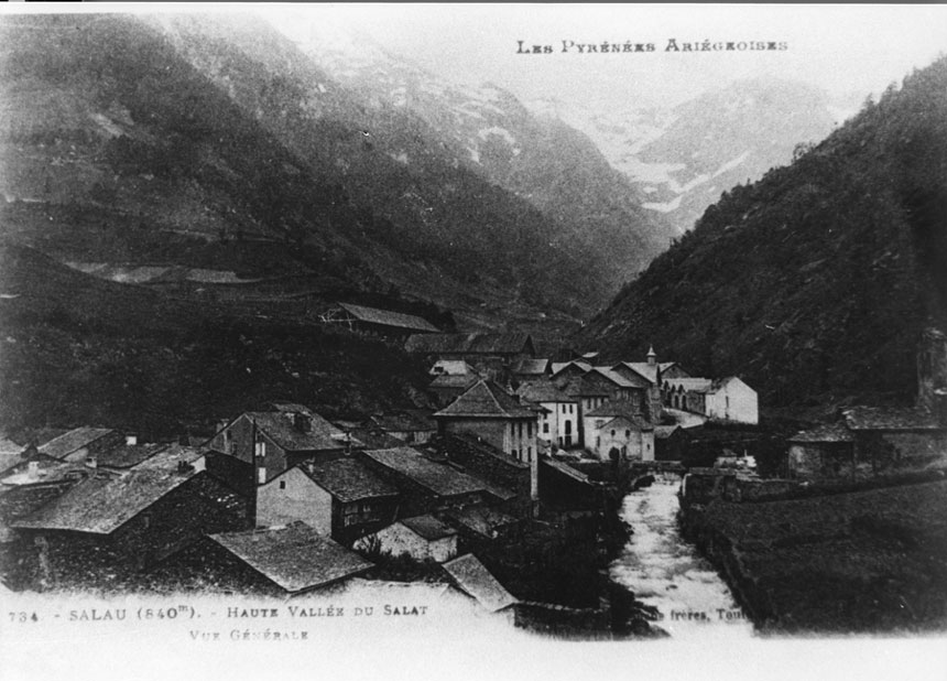 Vista general de Salau (840 m.). Haute Vallée du Salat. Les Pyrénées Ariégeoises.