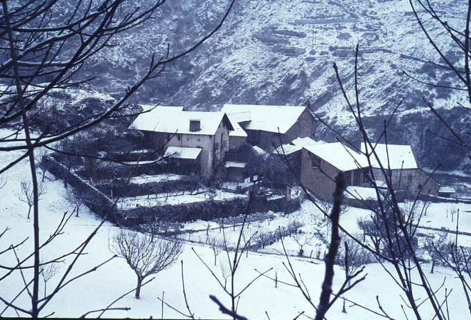 Casa Carrera amb paisatge nevat.