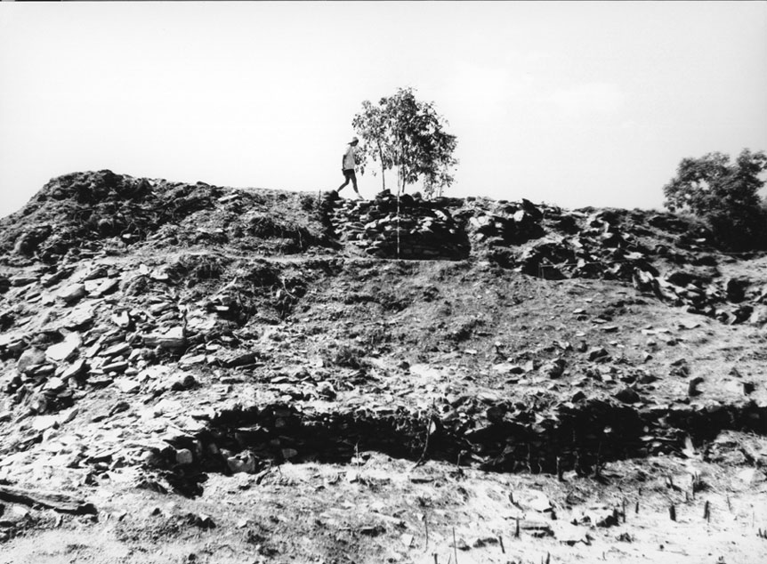 Excavacions al Castell de València. Muralla nord.