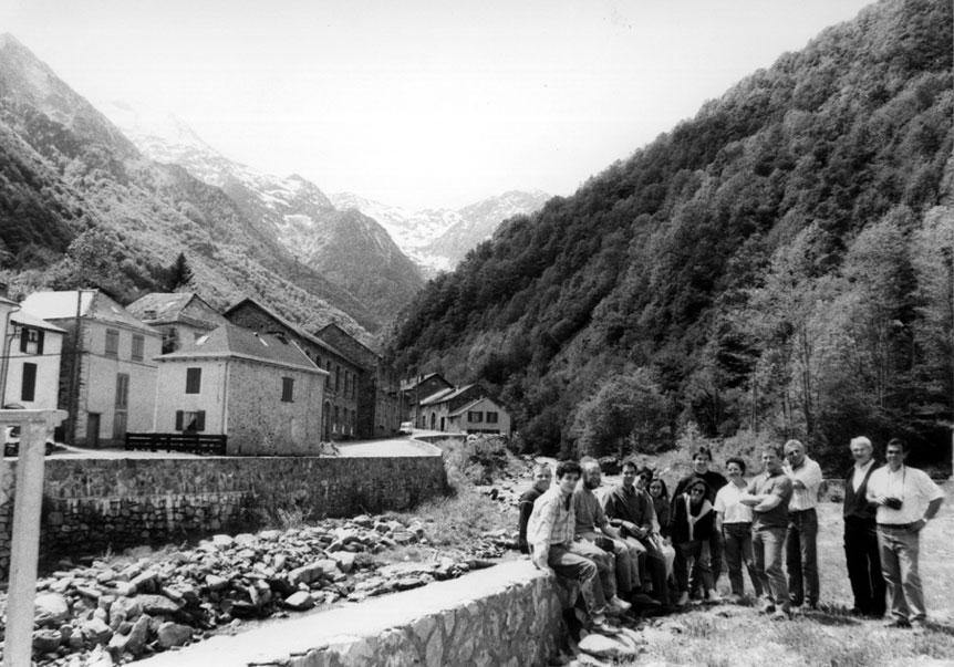 Membres del Consell Cultural i de la Comuna de Couflens. Trobada d'intercanvi d'exposicions fotogràfiques. 