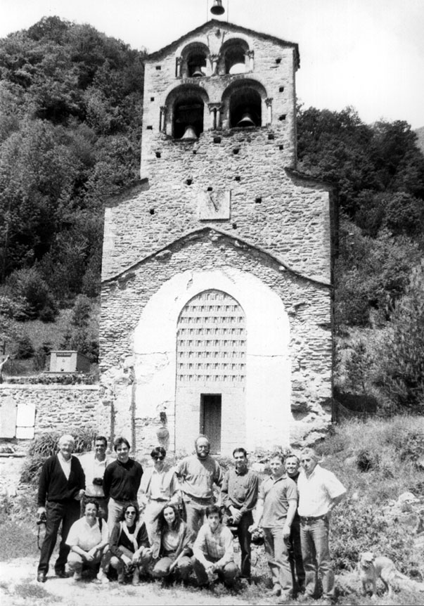 Membres del Consell Cultural i de la Comuna de Couflens. Trobada d'intercanvi d'exposicions fotogràfiques. 