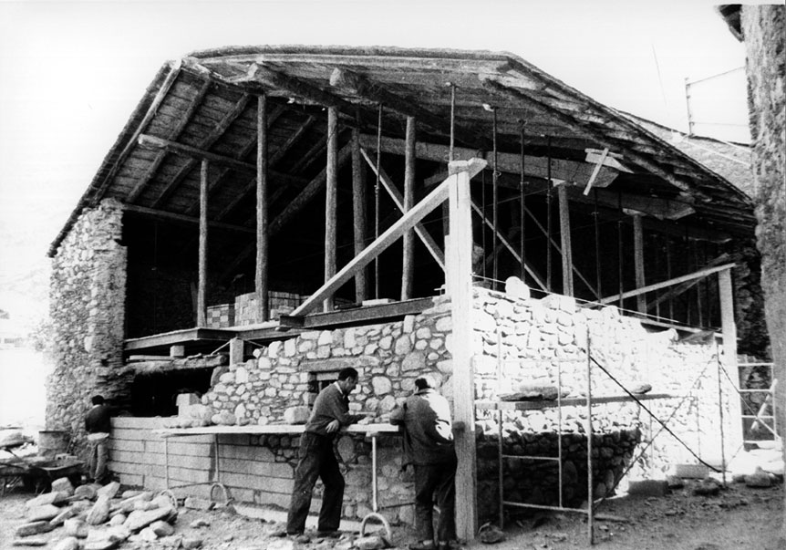 Obres de restauració de Casa Gassia. 