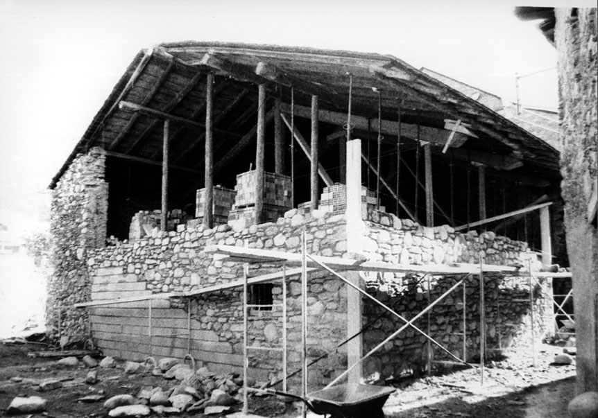 Obres de restauració de Casa Gassia. 