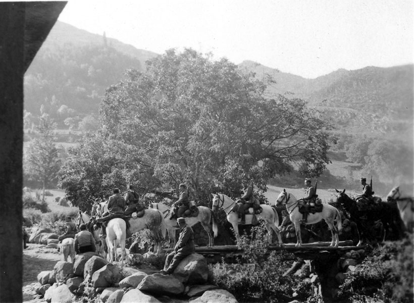 Guerra Civil. Arribada de les tropes nacionals. Soldats.