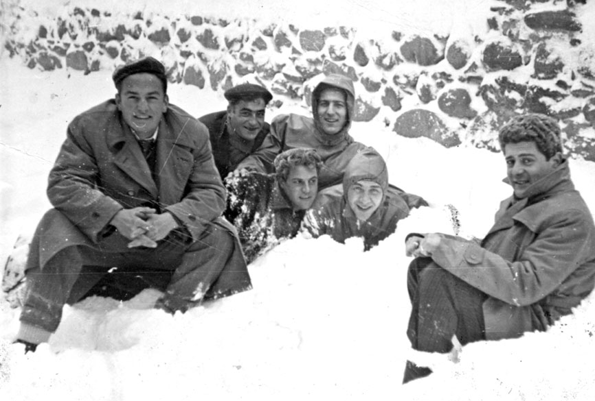 Josep M. Cortés i José Antonio Riart de Casa Maçano i treballadors de la Catalana.