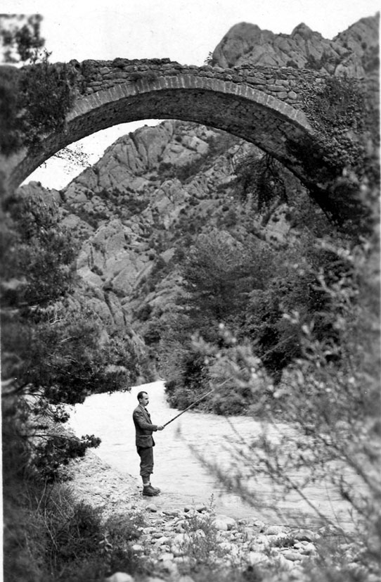 Sisco Campi pescant, pont romànic.