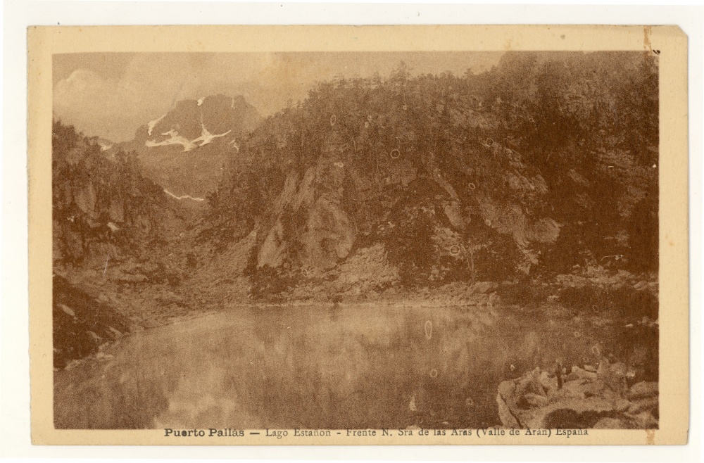 <p>Puerto Pallás Lago Estañon - Frente N. Sra de las Aras (Valle de Aran) España, actual 2n llac del Gerber</p>