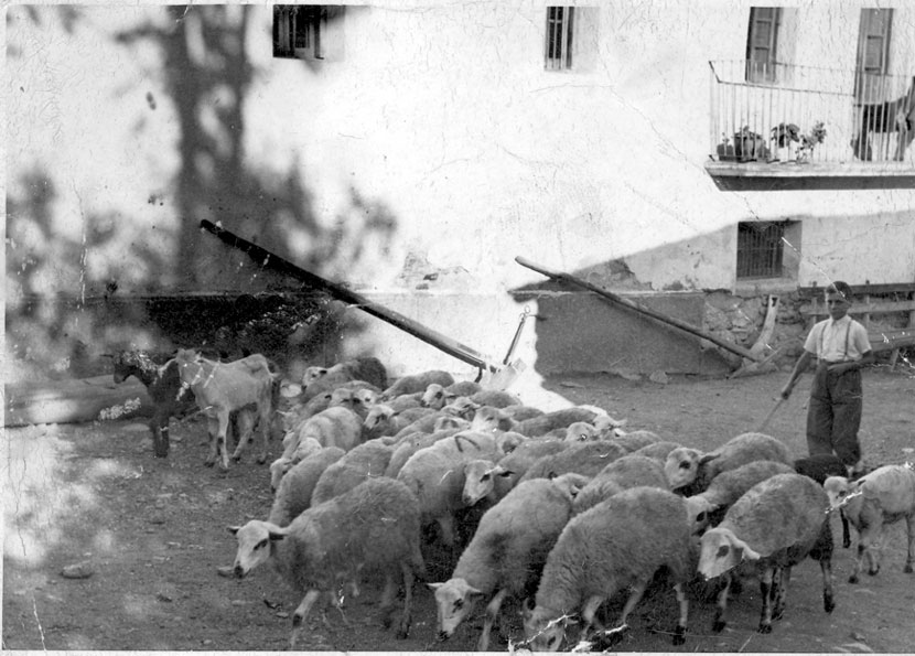 Davant de Casa Mossèn Joan, amb Juanito.