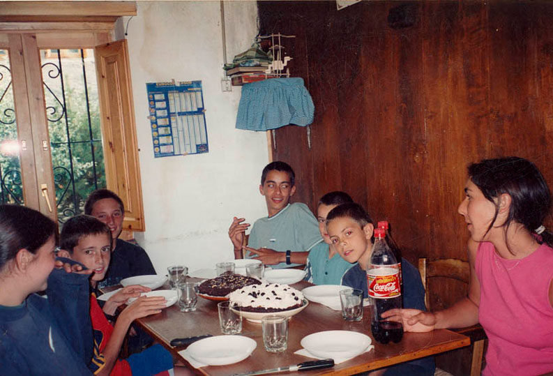 Berenant a l'acabar l'estiu. Felicitat, Raul, Ferran, Daniel, Oscar i Dani de Toia.