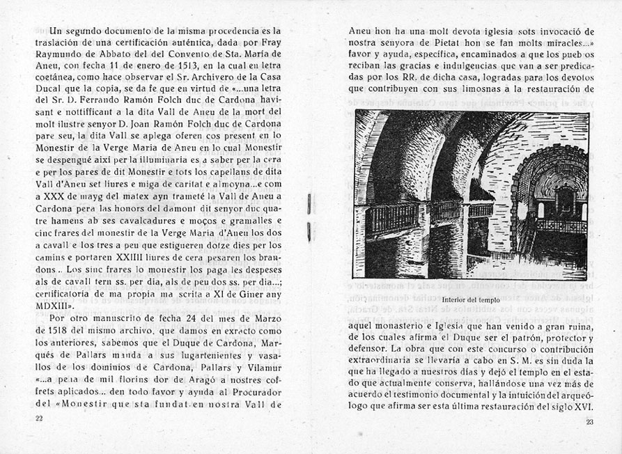 Pàgines interiors de la monografia 